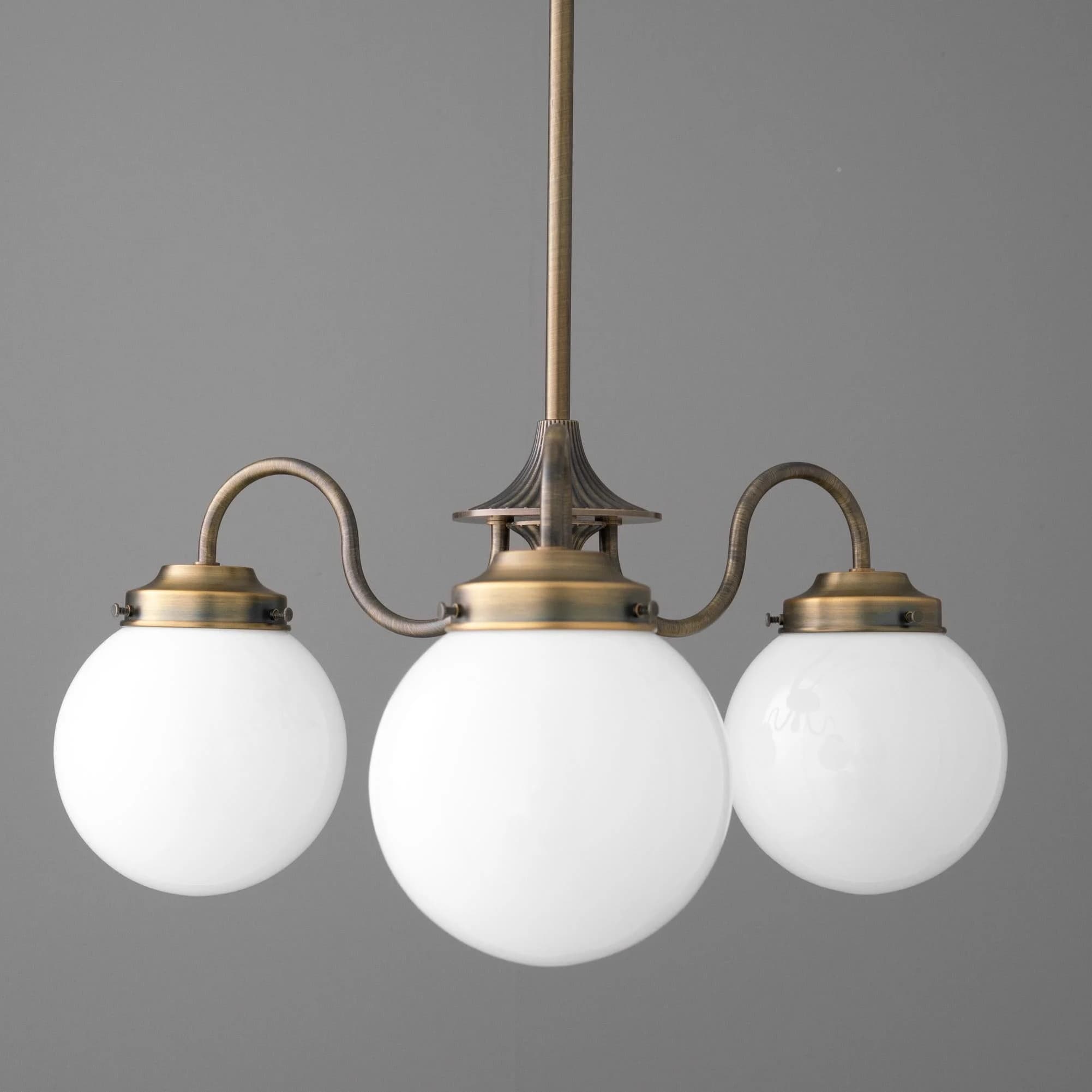 Pearl 3-Light Glass  Chandelier