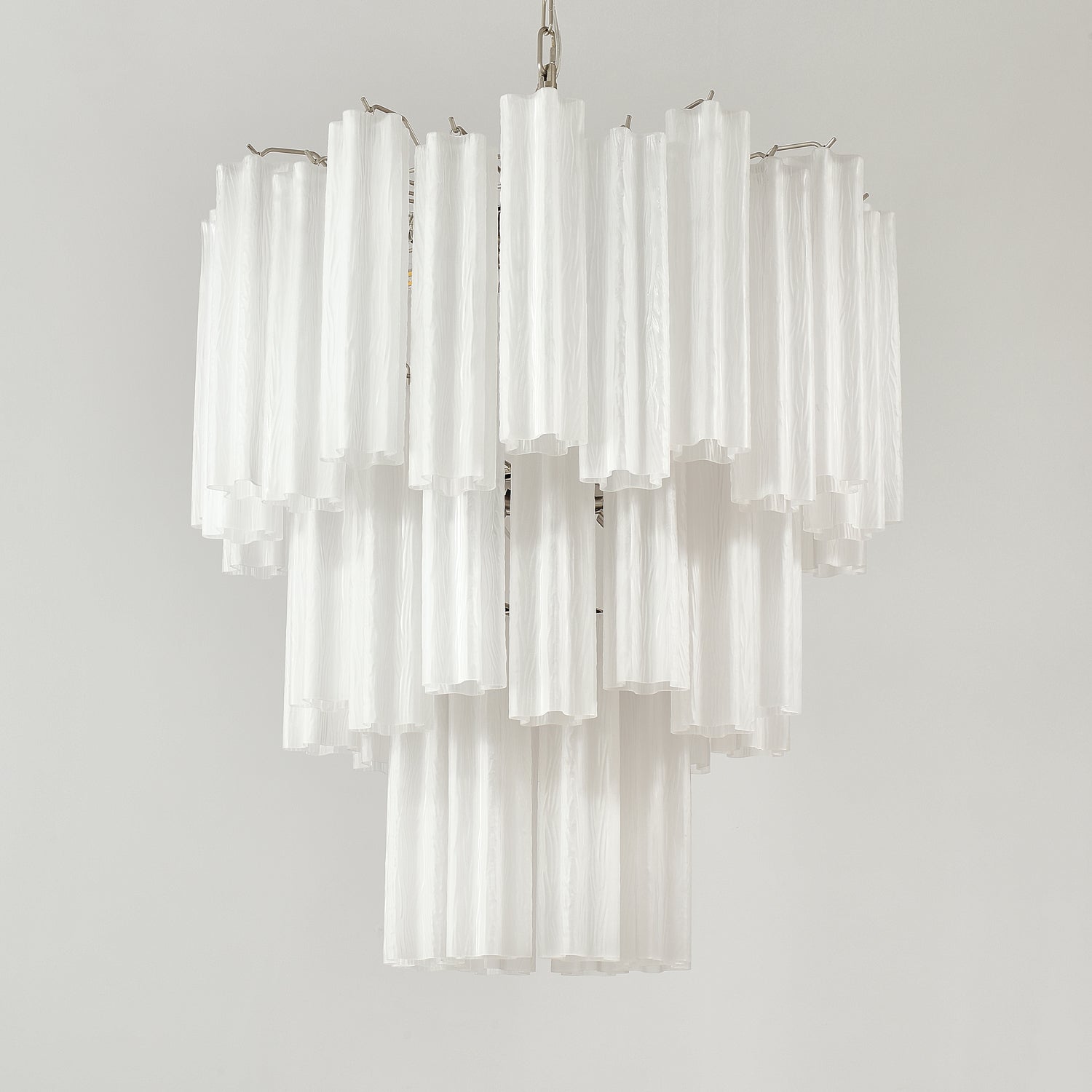 Aurora Chandelier Frosted Glass Tubes Layered Minimalist - Letslighting