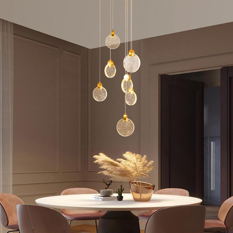 Kristy Minimalist Round Metal Crystal Chandelier