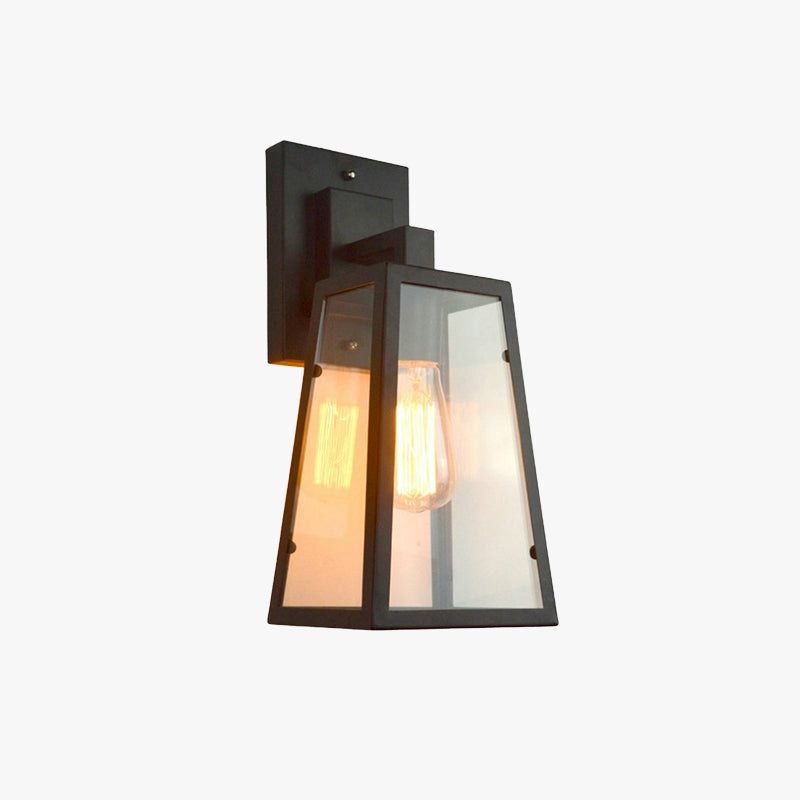 Silva Retro Industrial Indoor Wall Lamp Glass Bedroom Living Room Dining Room - Letslighting
