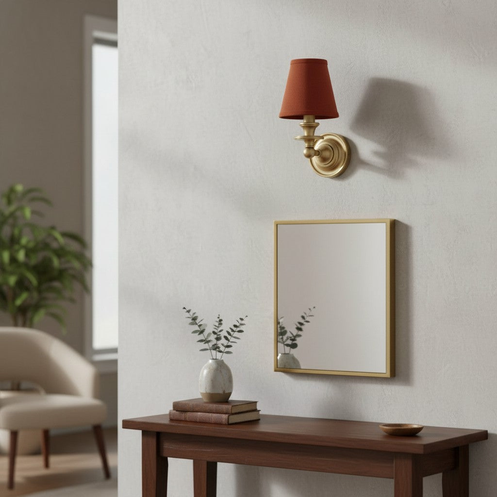 Elite White Fabric Wall Sconce Contemporary Bathrooms