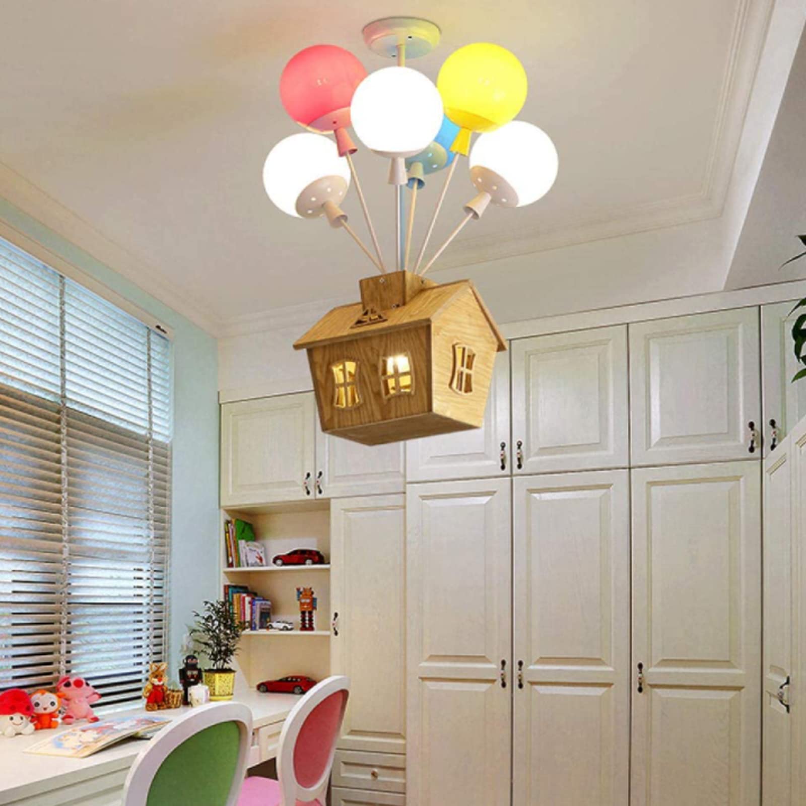 Aria Designer Flush Mount Ceiling Light Wood Children's Room - Letslighting