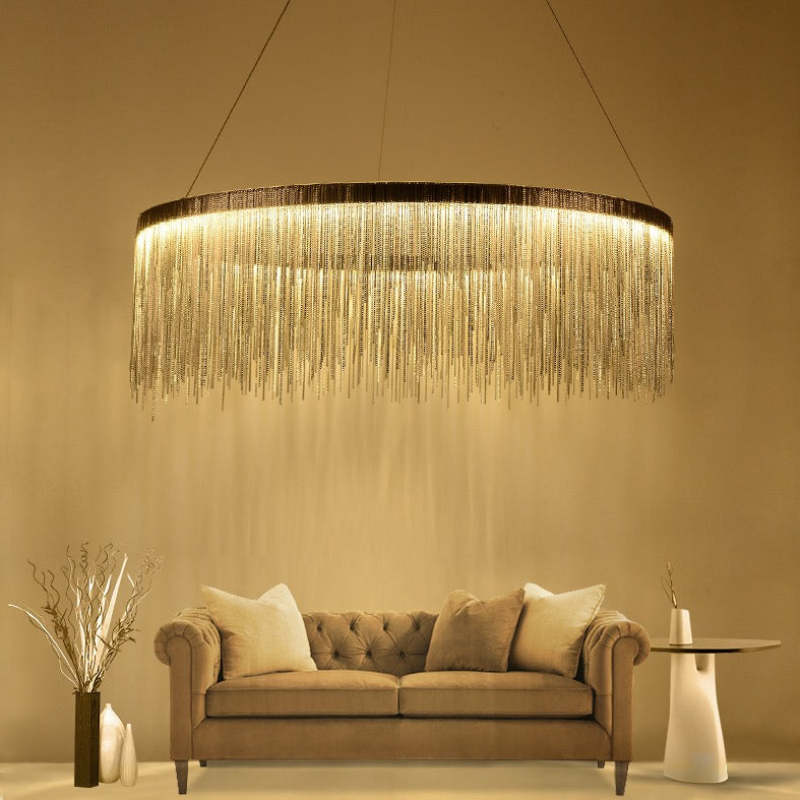 Arisha Tassel Chain Art Deco Pendant Light Living Room Hall - Letslighting