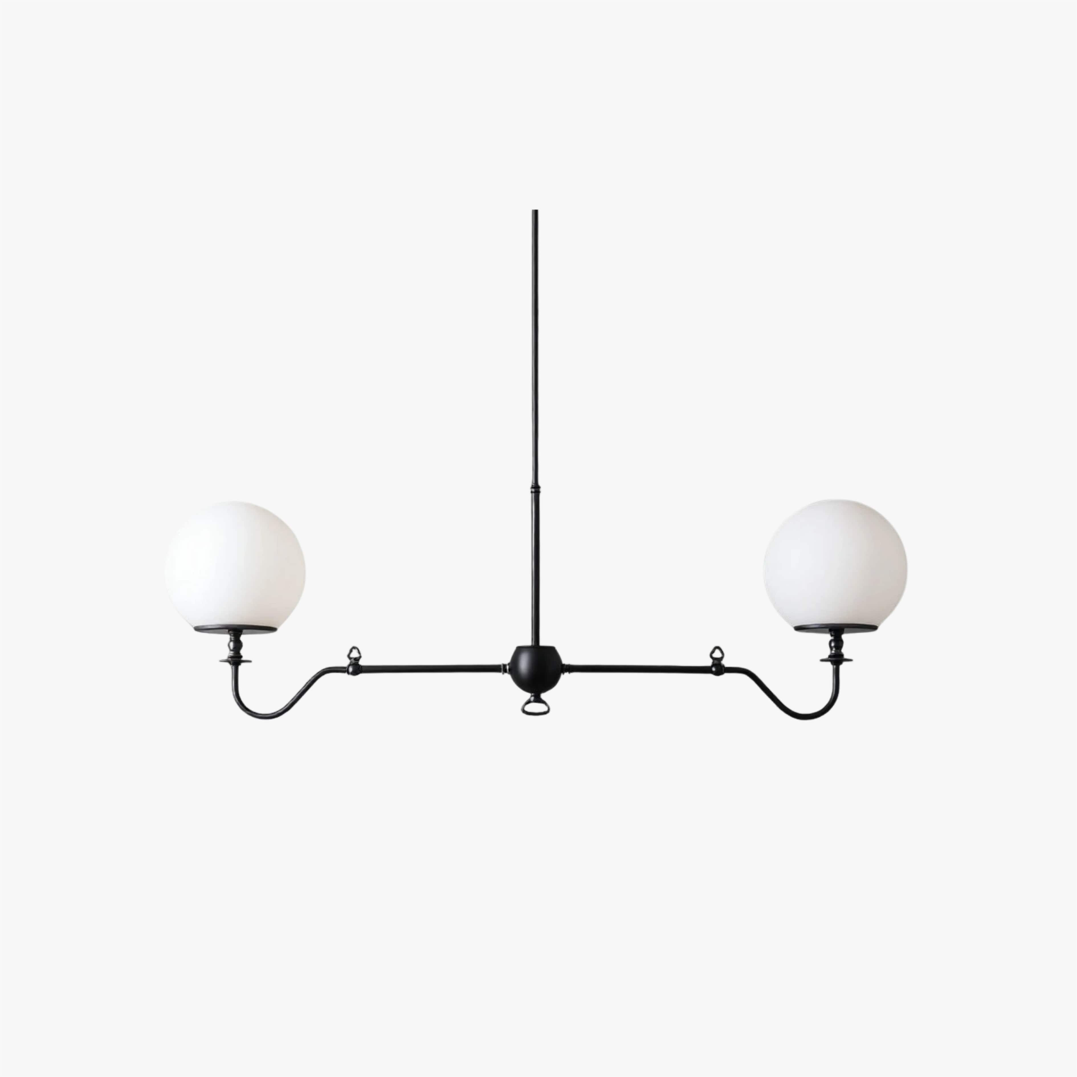 Pearl Glass Brass Chandelier