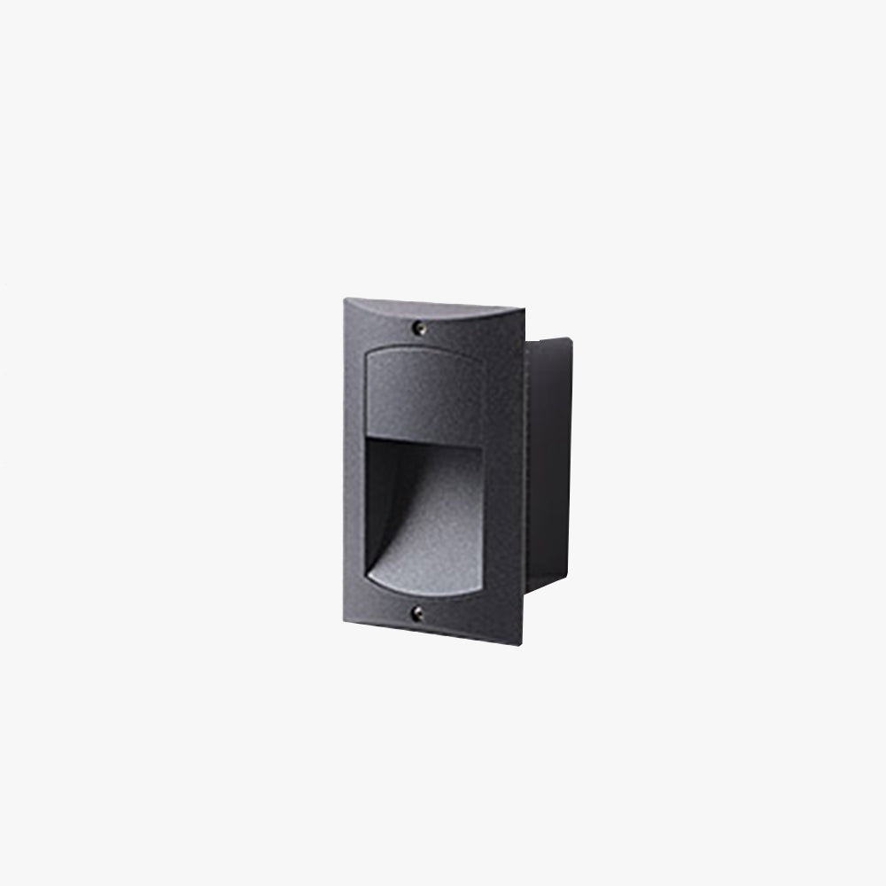 Ray Modern Metal Rectangular Surface Outdoor Deck Step Light