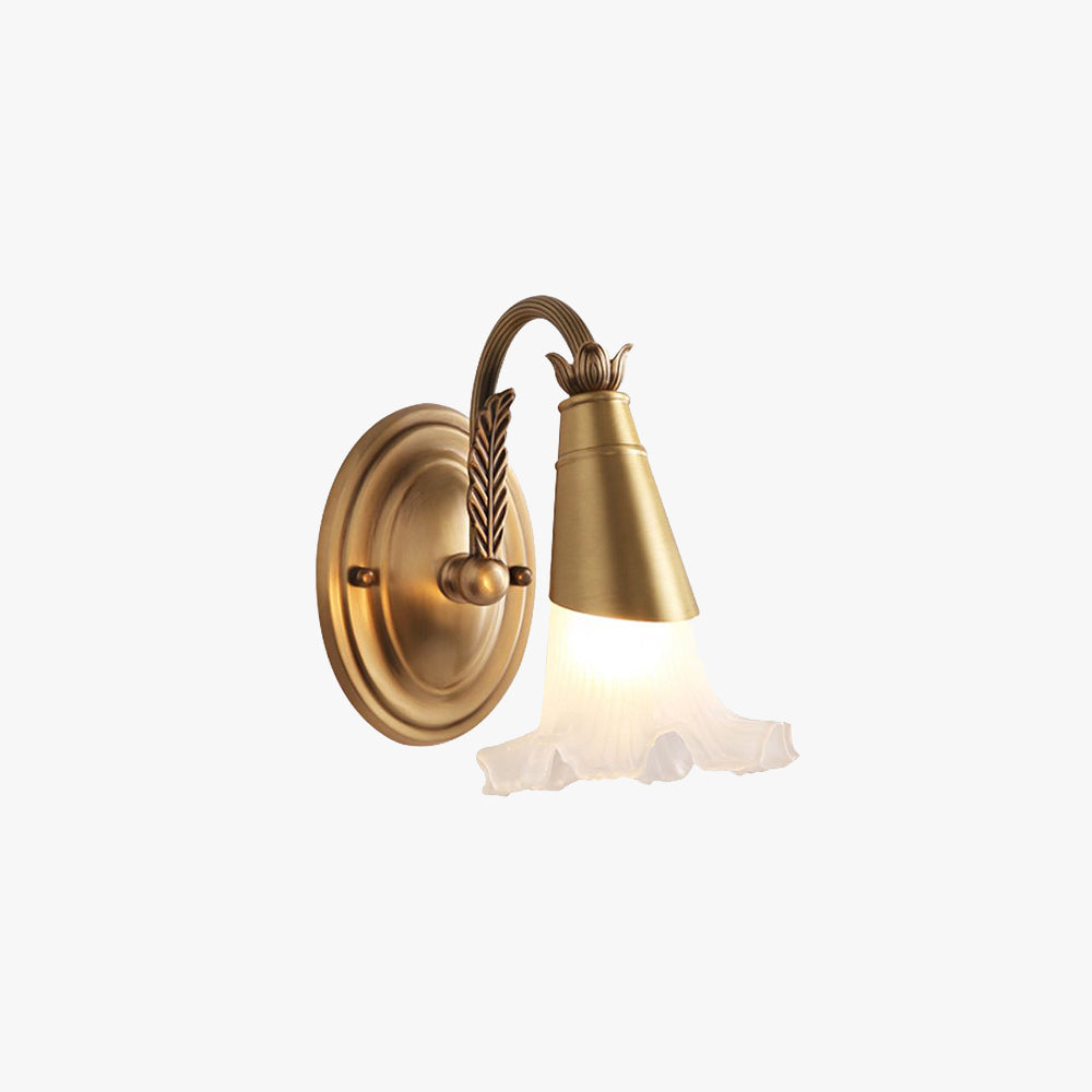 Ray Nordique Retro Flower Metal Glass Wall Lamp