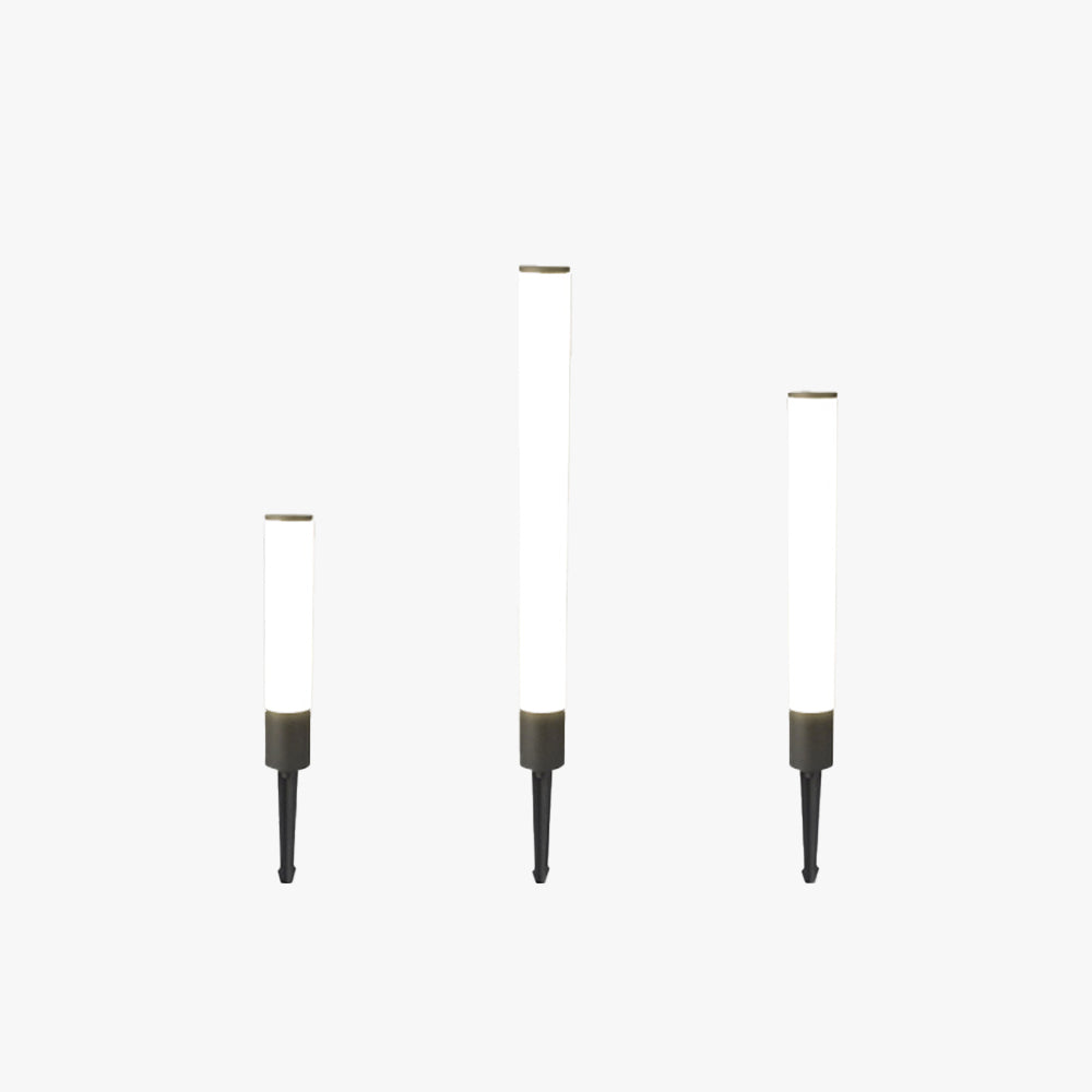 Ray Minimalist Cylindrical Acrylic Outdoor Ground Ligh