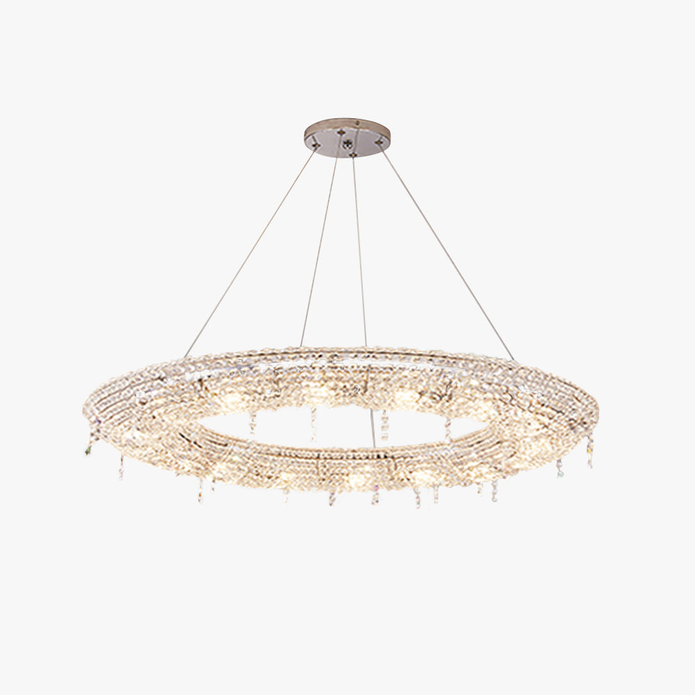 Kristy Luxury Round Crystal Pendant Light for Living Room/Dining Room