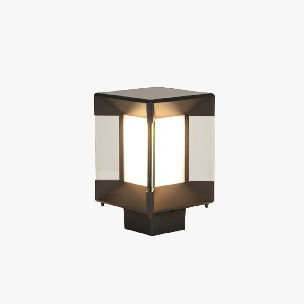 Ray Modern Rectangular Metal Glass Outdoor Lamp - - Letslighting