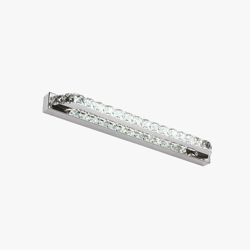Kristy Luxury Linear Crystal Mirror Front Vanity Wall Lamp - Letslighting