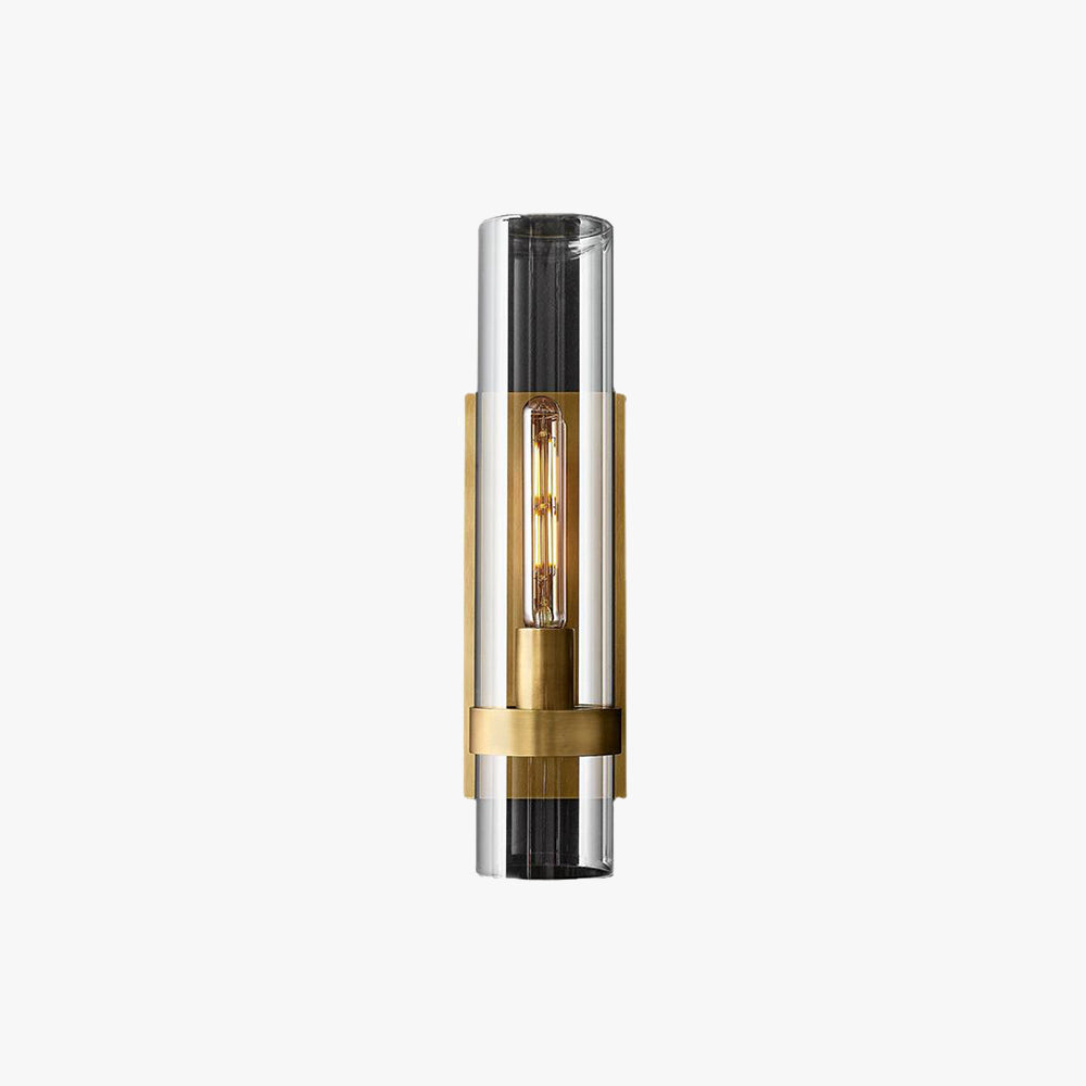 Arisha Glass Cylinder Modern Wall Light Sliver - Letslighting