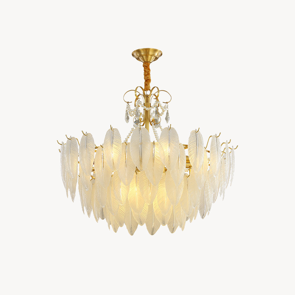 Kristy Elegant Pearl Glass Metal Chandelier