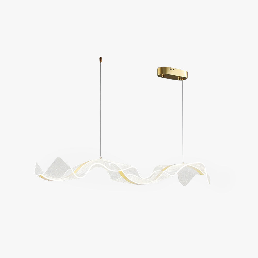 Kristy Pendant Light Designer Wave Acrylic Dining Room
