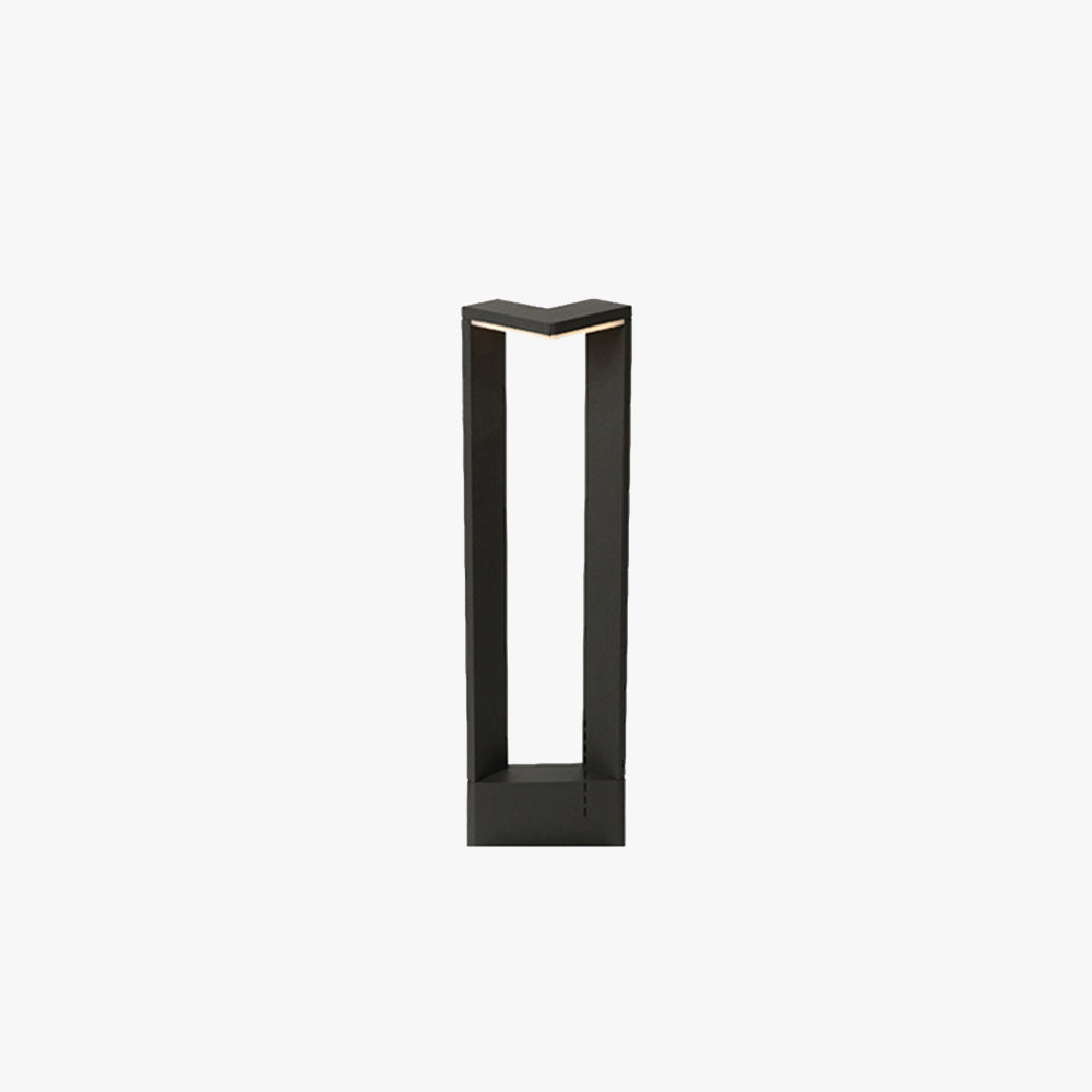 Ray Minimalist Metal Right-angle Shaped Outdoor Path Light