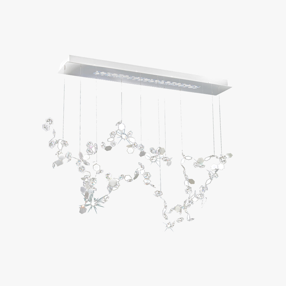Olivia Modern Sheet Crystal Chandelier Living Room