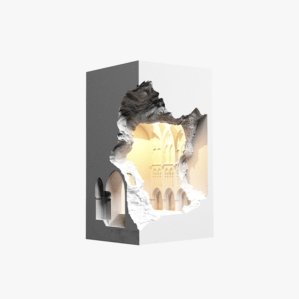 Ray Art Deco Flush LED Plaster Wall Lamp