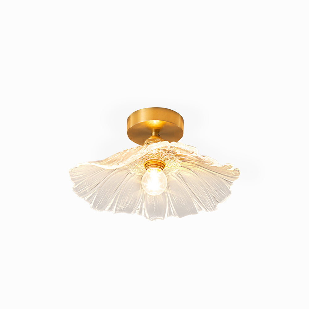 Arisha Art Deco Flower Glass Flush Mount Ceiling Light