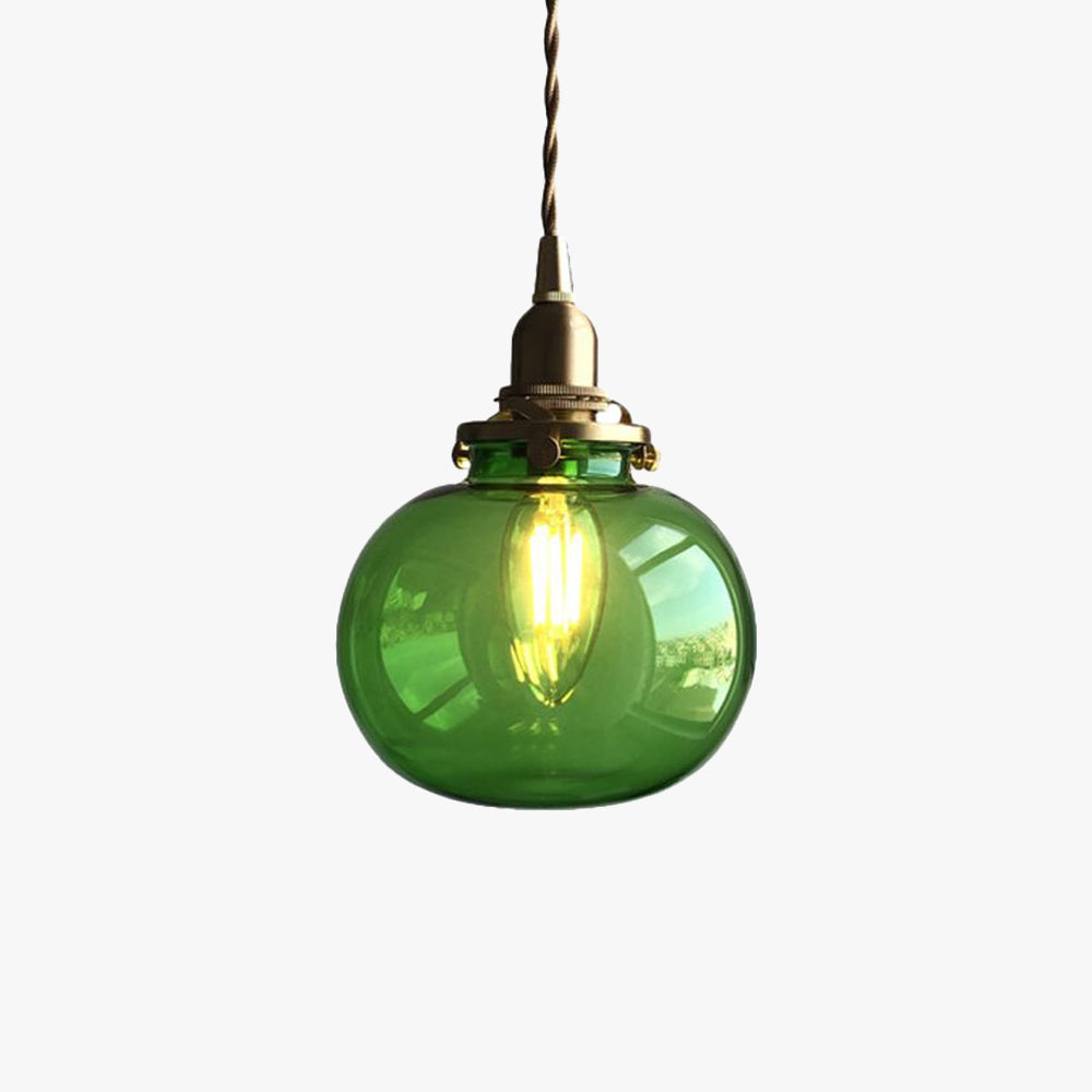 Valentina Retro Oval Glass Metal Pendant Light - Letslighting