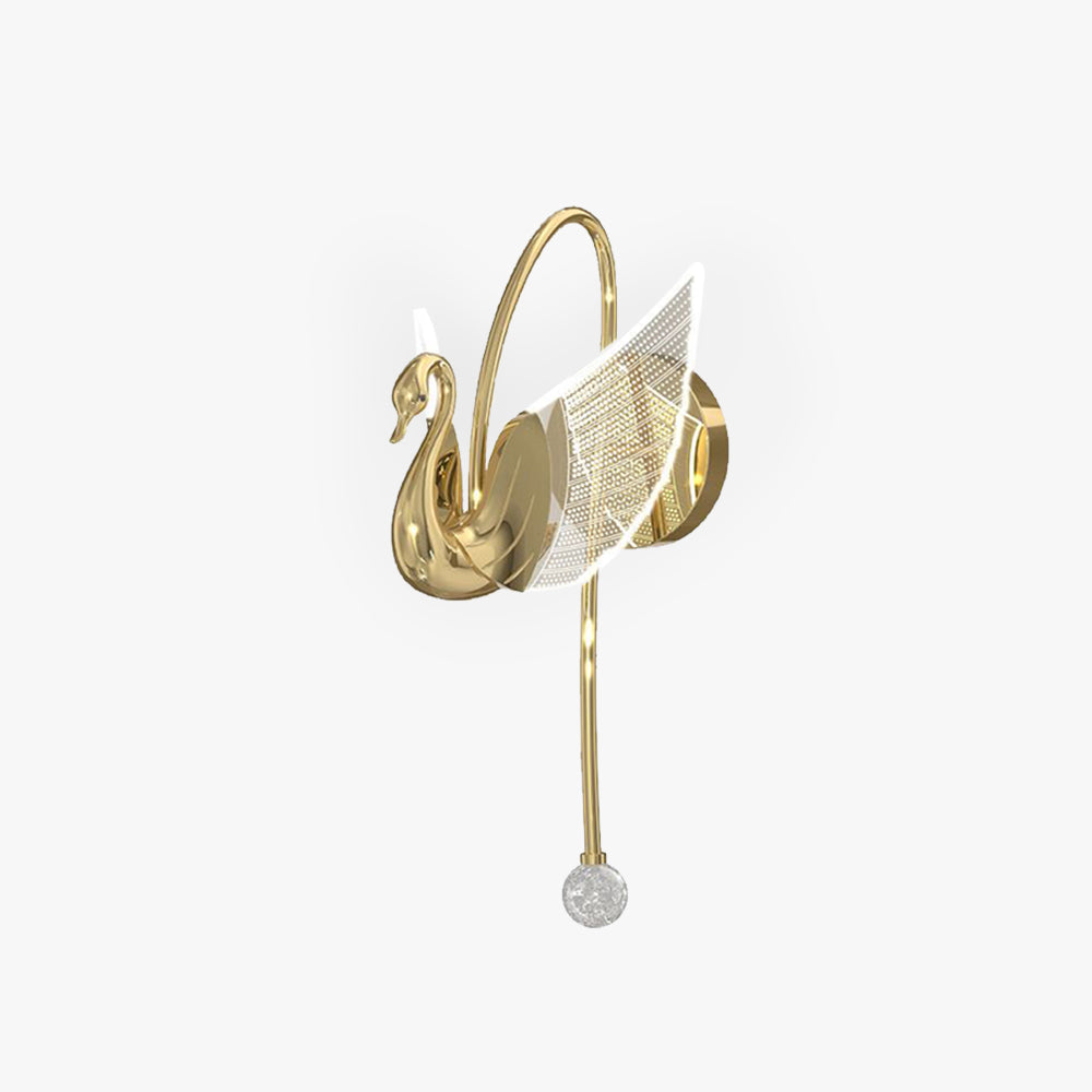 Arisha Art Deco Swan Acrylic Wall Lamp - Letslighting
