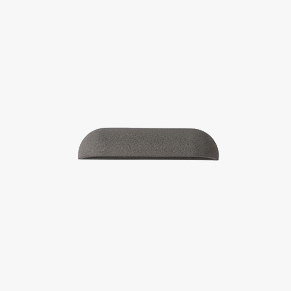 Ray Modern Minimalist Semi-elliptical Metal Stone Outdoor Wall Lamp