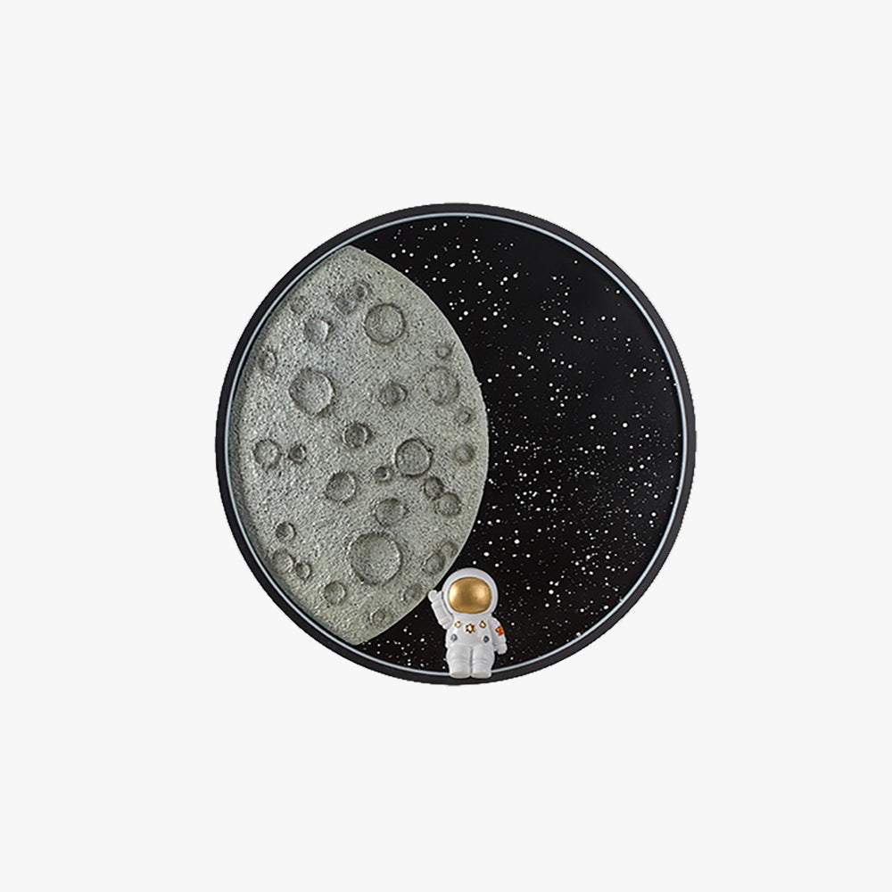 Aria Astronaut Round Moon Wall Lamp - Letslighting