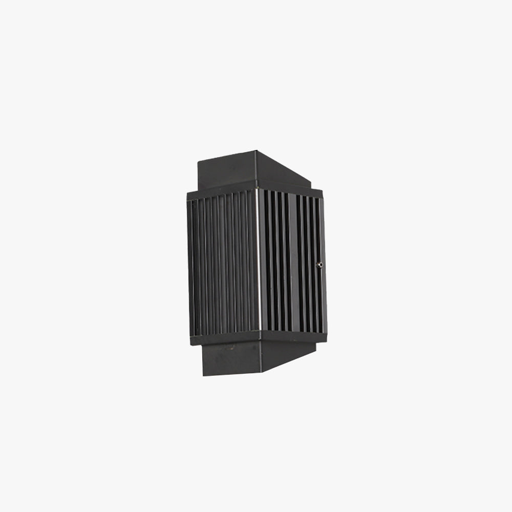 Ray Modern Round Rectangular Metal Acrylic Outdoor Wall Lamp