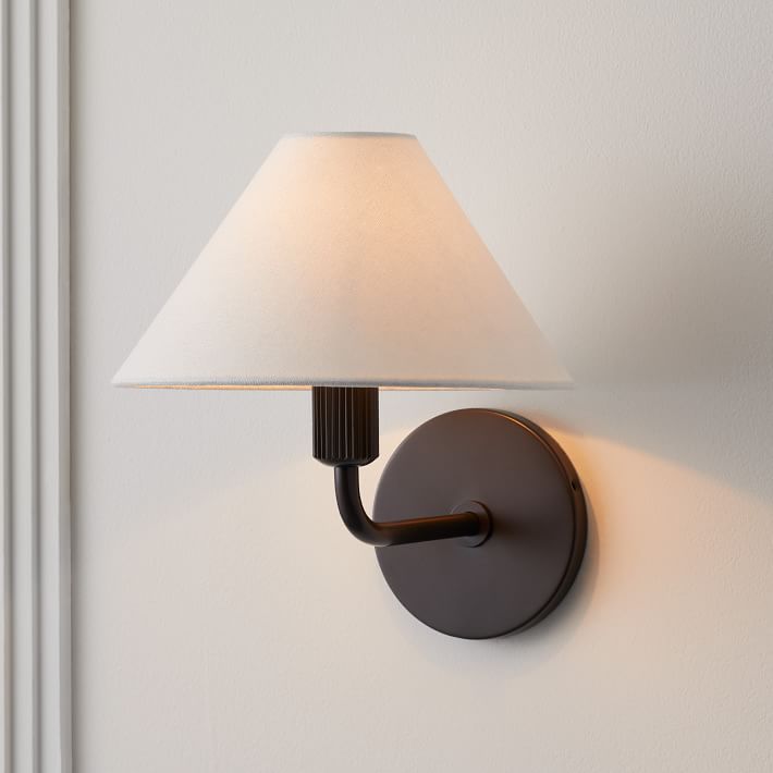 Vector Fabric Brass Wall Sconce