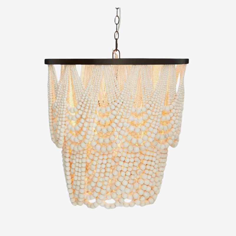 Silva LED Pendant Lights Rust Wood Metal Living Room Badroom
