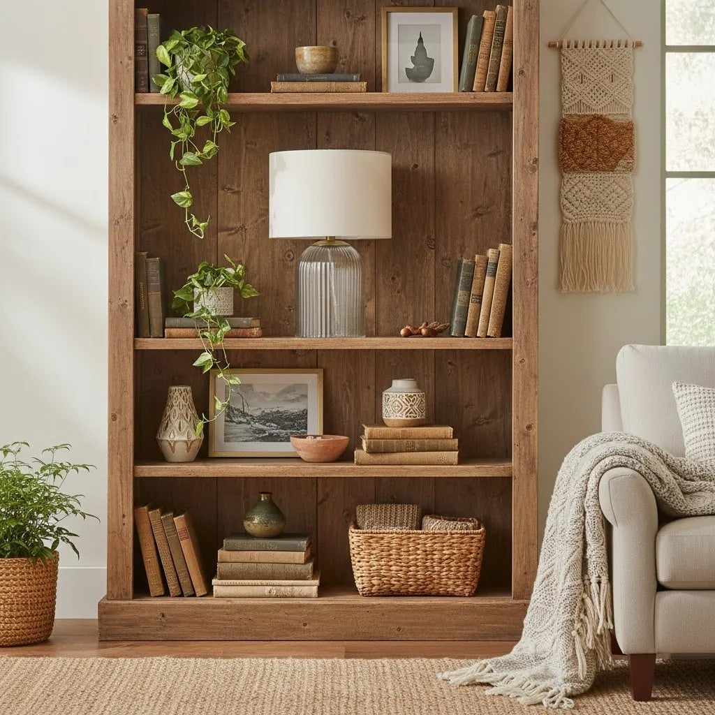 Haze  Glass Table Lamp with Linen   for  Living Rooms
