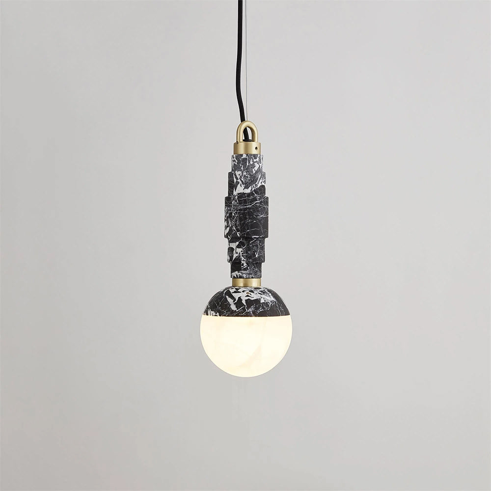 Vevinir Modern Minimalist Marble Alabaster Pendant Lamp