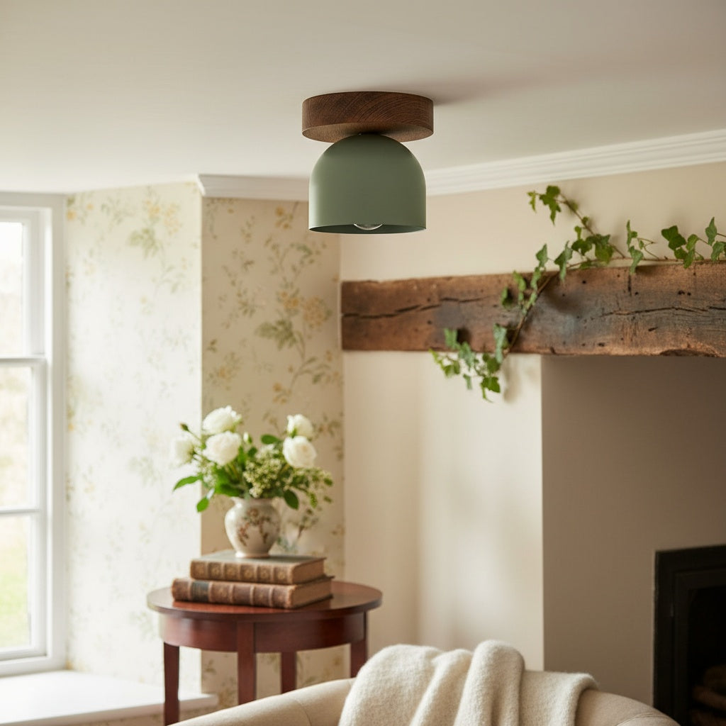 Chroma Ceiling Light Wood Metal Fixture