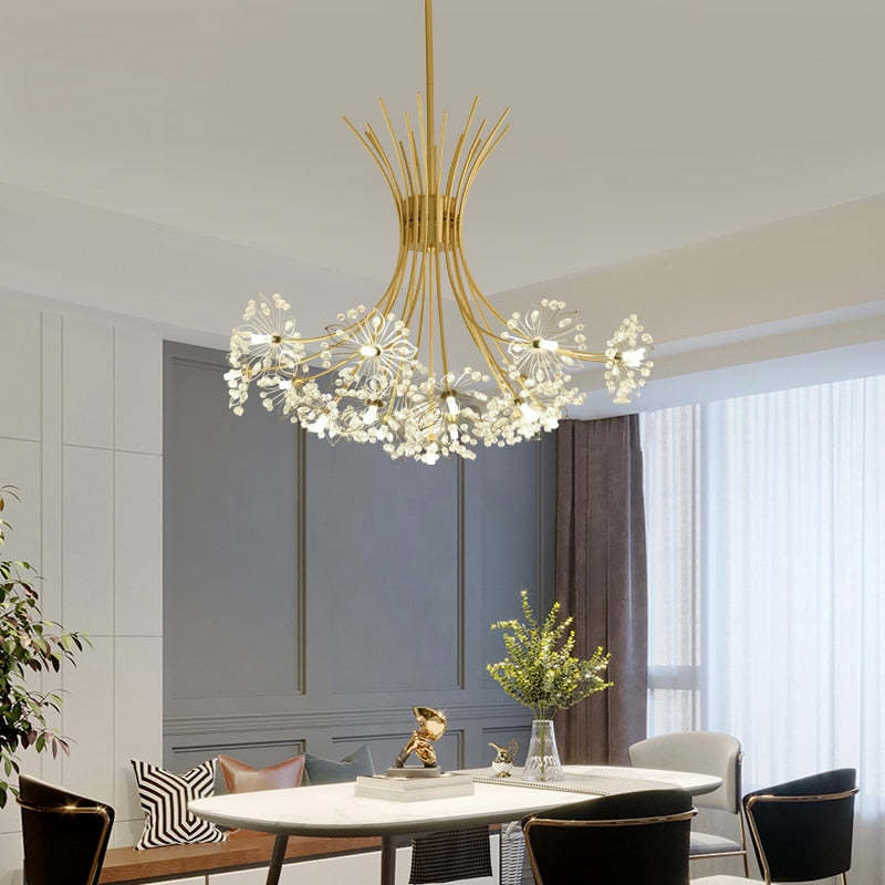 Arisha Modern Art Deco Crystal Sputnik Chandelier - Letslighting