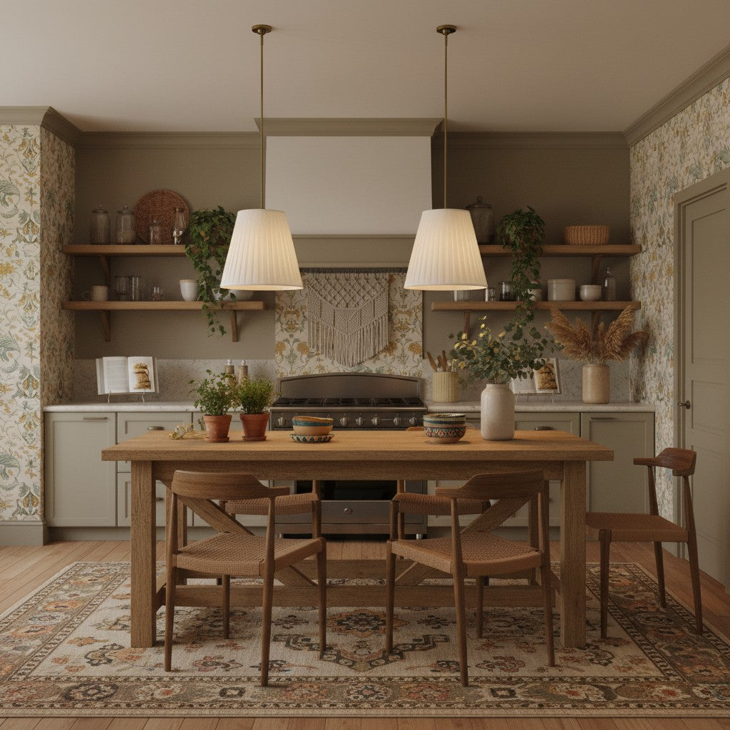 Grace Fabric  Pleated Shade Pendant Light