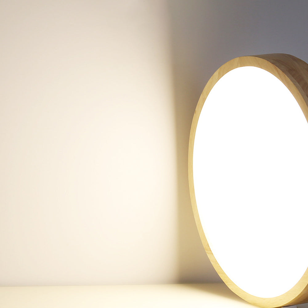 Muto Nordic Acrylic/Wood Flush Mount Ceiling Light Wood - Letslighting