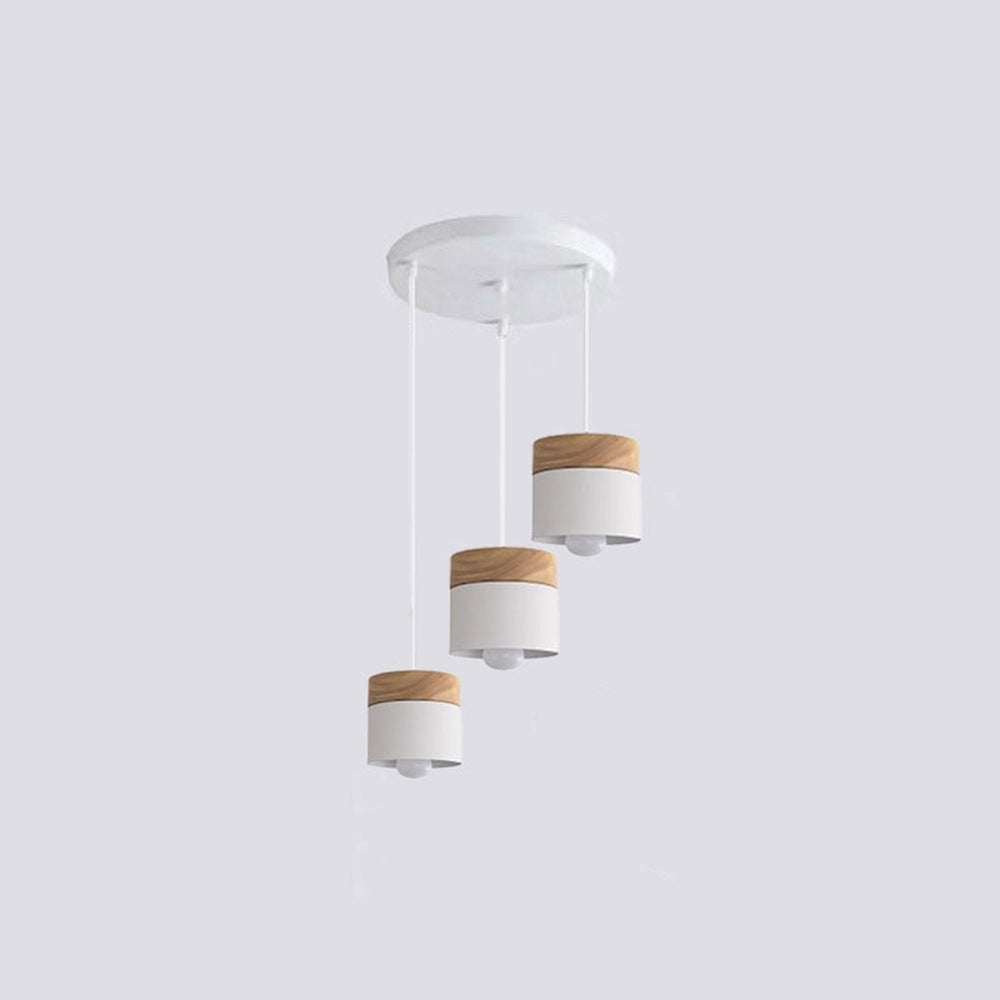Valentina Modern Can Shape /Wood Pendant Light - Letslighting