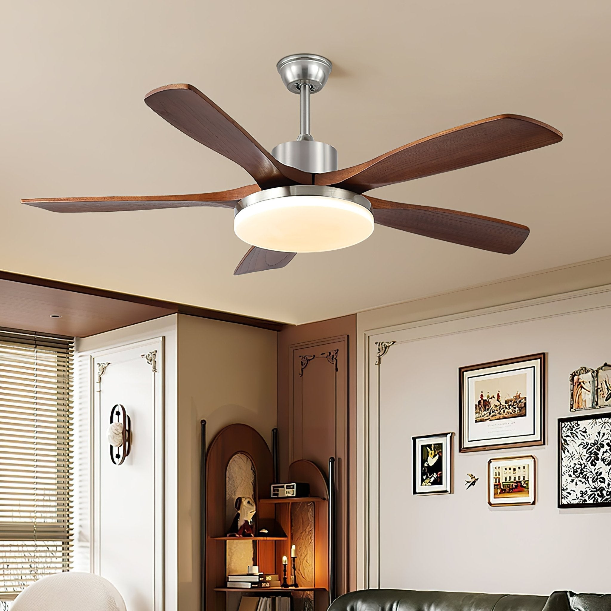 Orvian Modern Wood Ceiling Fan Light - Letslighting