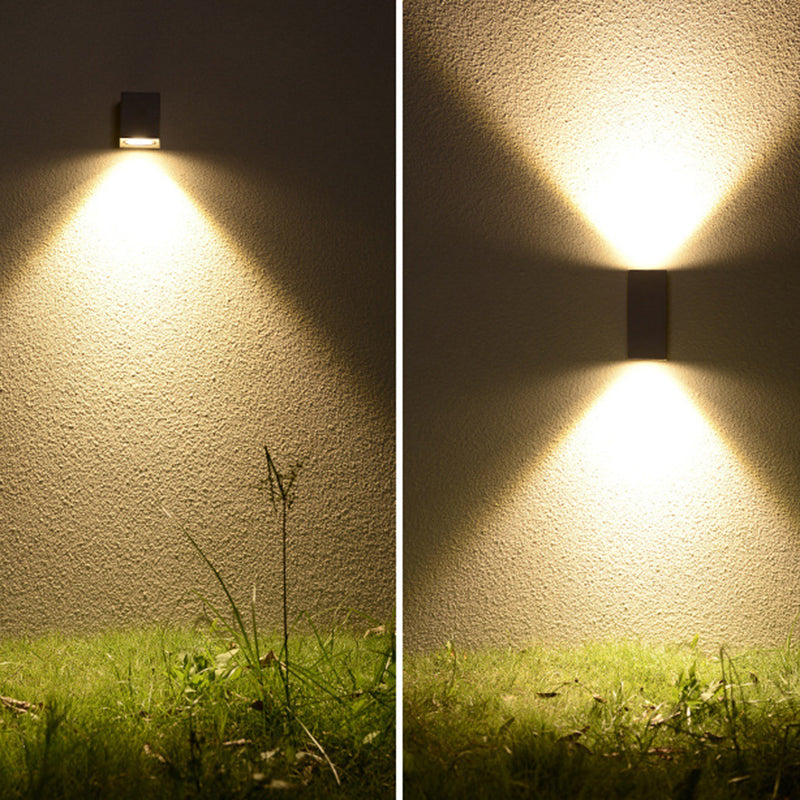 Ray Minimalist Metal Square Outdoor Wall Lamp