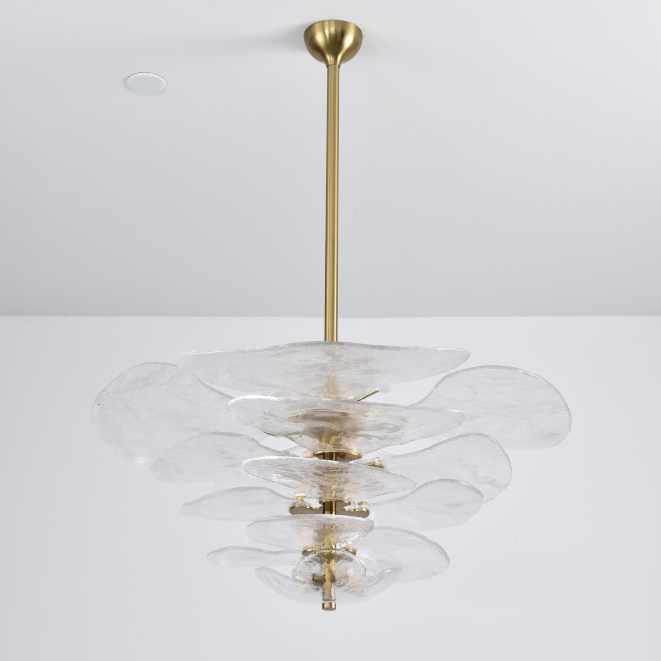 Aurora Chandelier Gold Murano Glass Petal Luxury - Letslighting