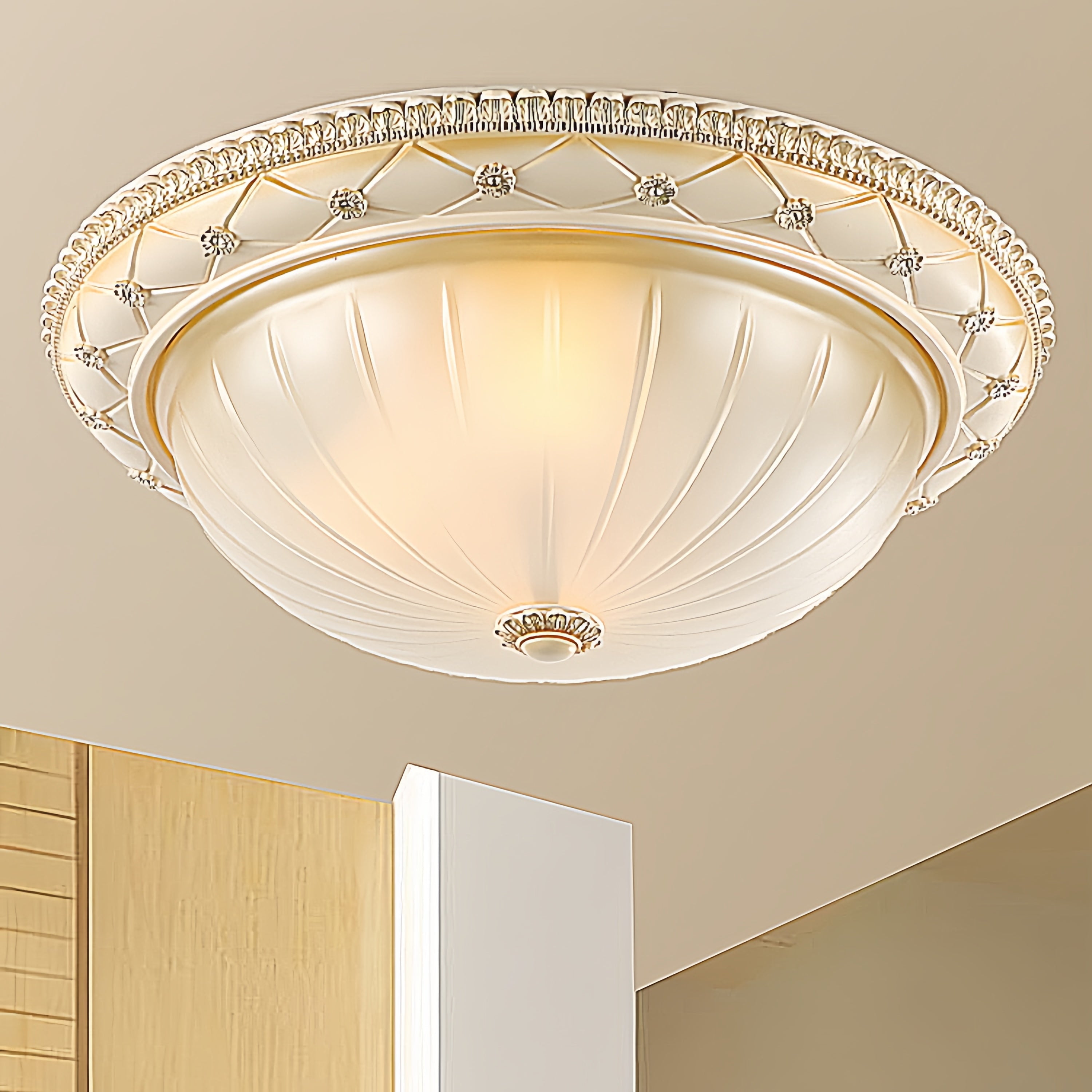 Silva Minimalist Flush Mount Ceiling Light Resin Living Room - Letslighting