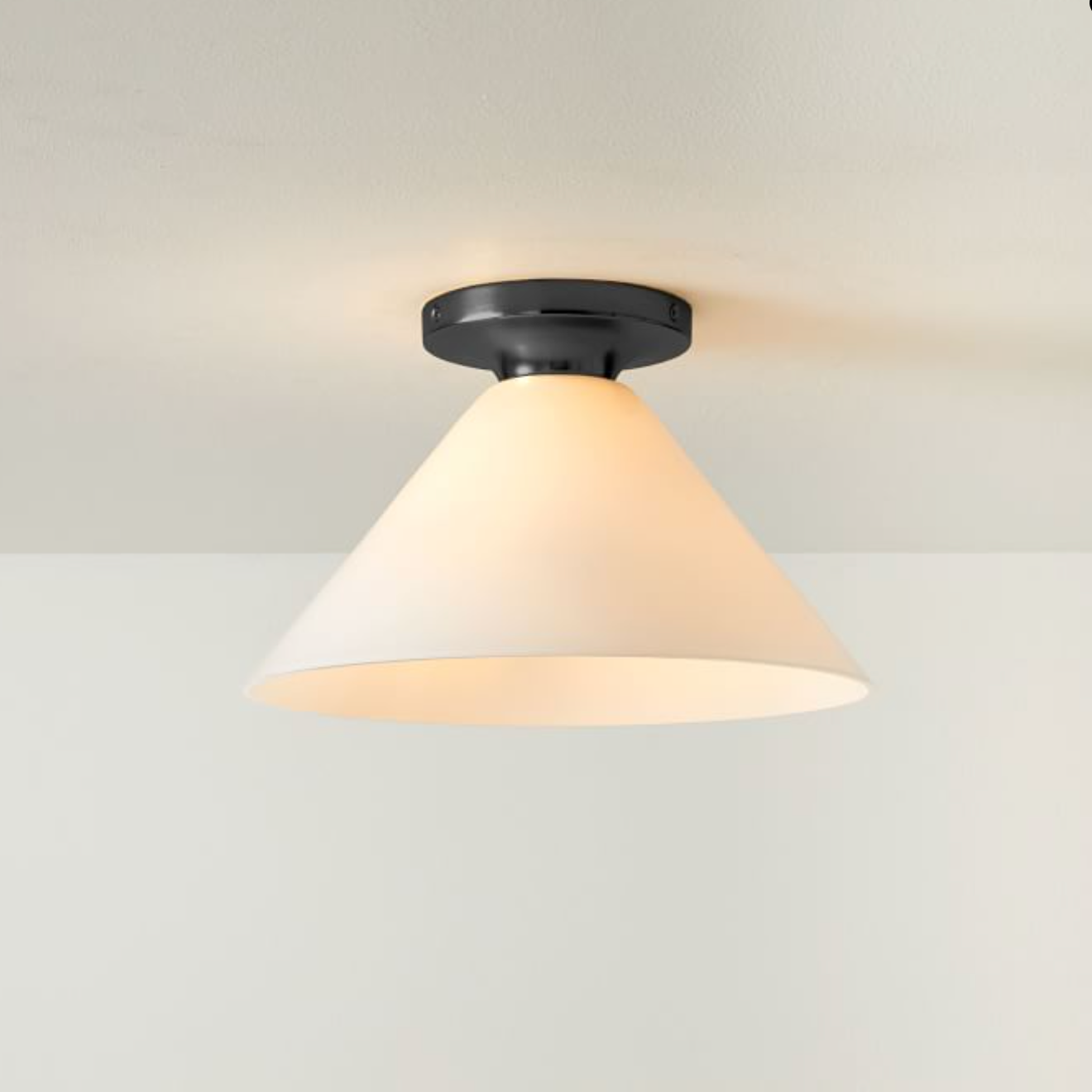 Cone Flush Mount Glass Ceiling Light Modern