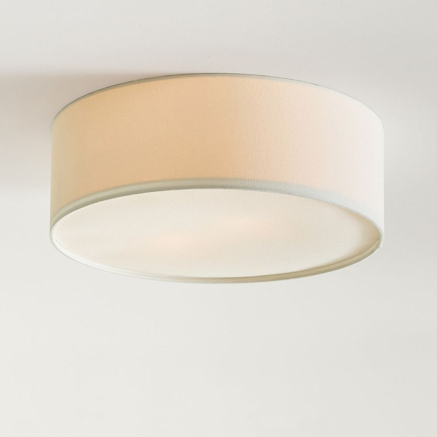 Linen Drum Ceiling Light Modern Bedroom