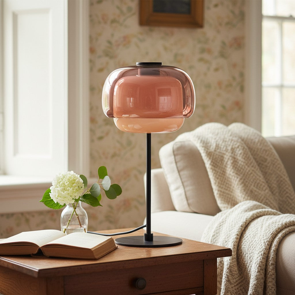 Orbit  Glass Table Lamp For Living Room