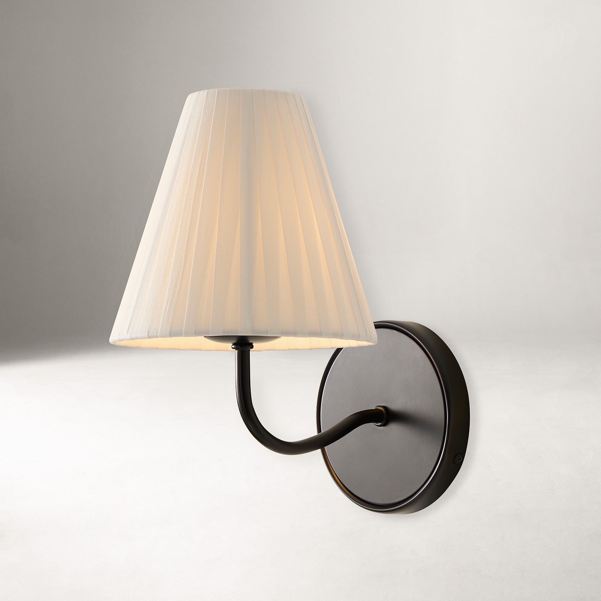 Lithe Wall Light with Linen Fabric Shade Hallway