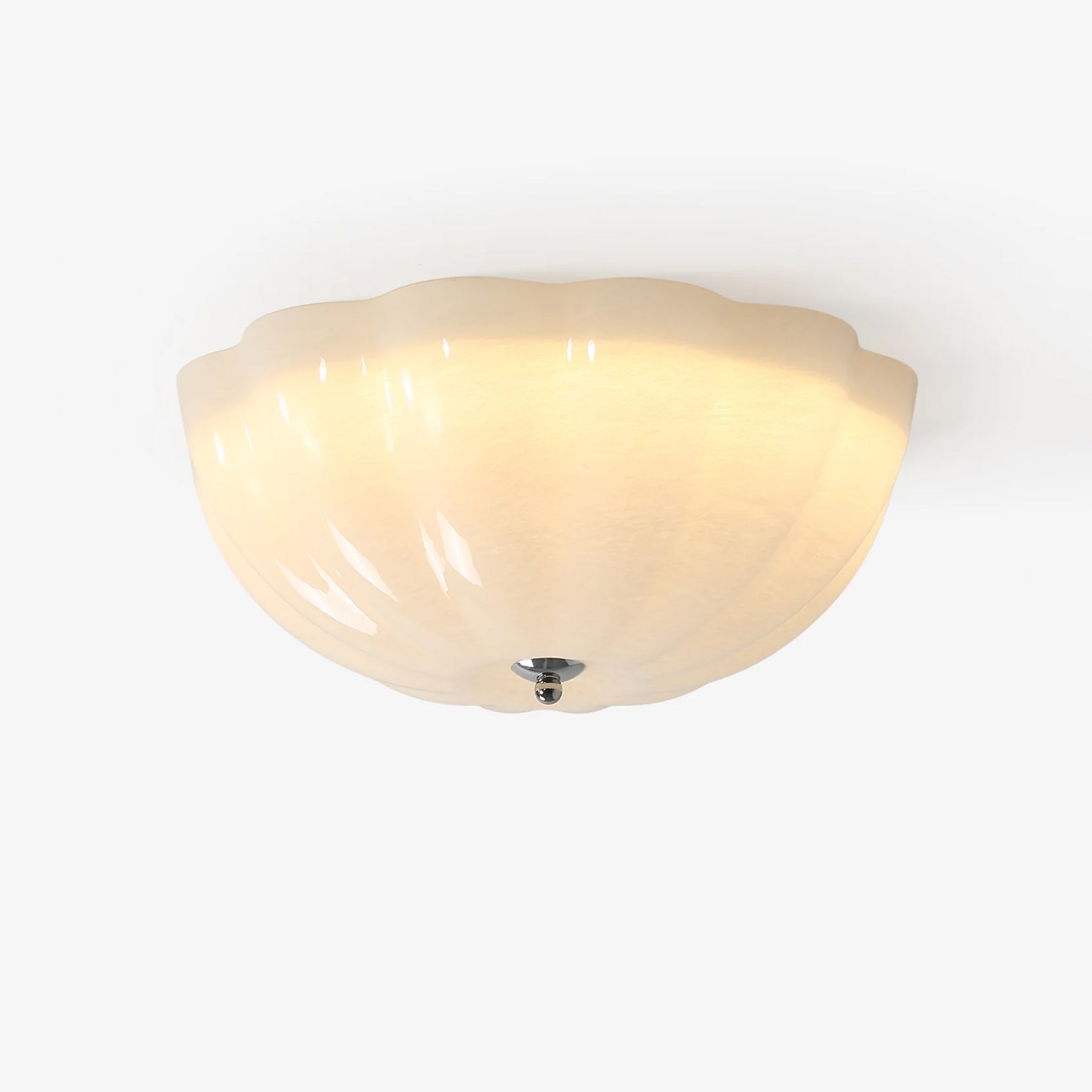 Uphaara Modern Minimalist Opal Shell Glass Ceiling Lamp - Letslighting