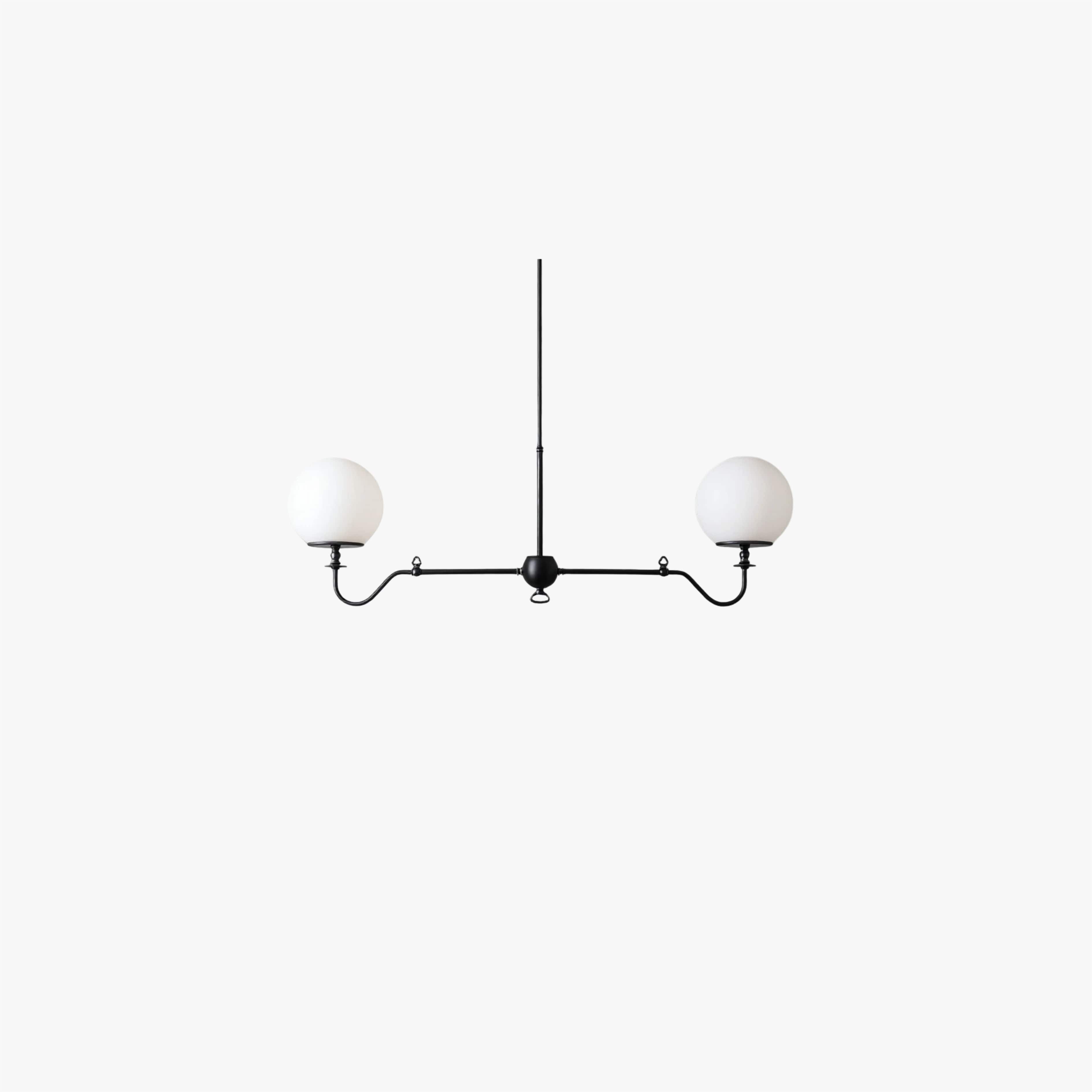 Pearl Glass Brass Chandelier