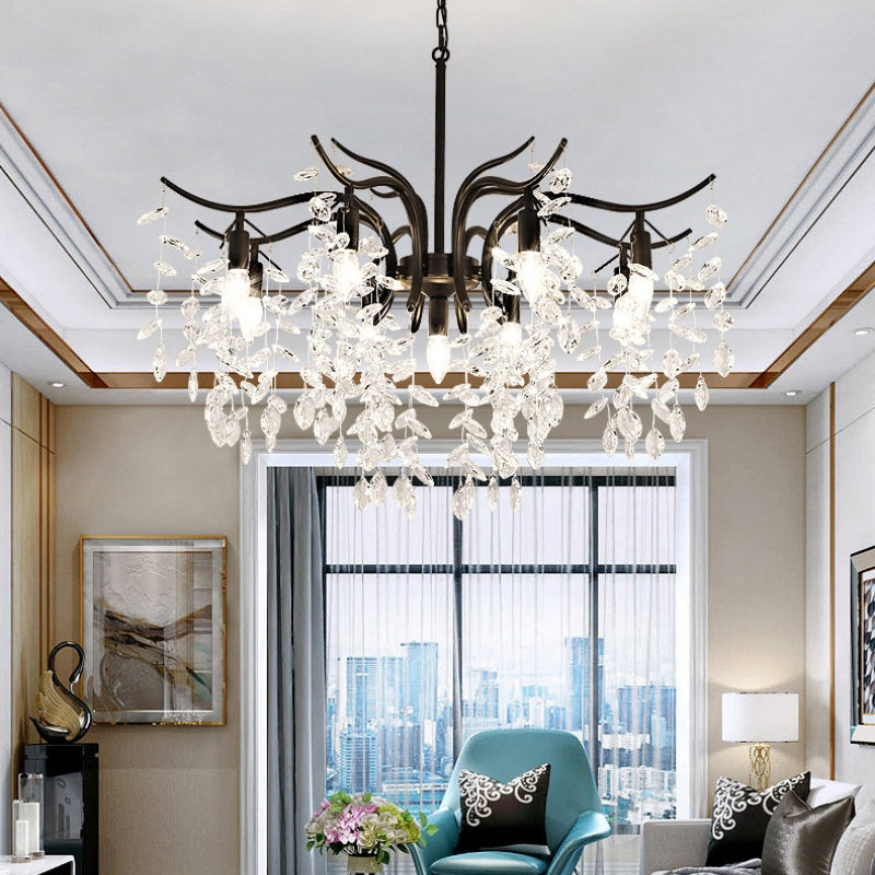Kristy Modern Crystal Metal Luxury Chandelier Living Room