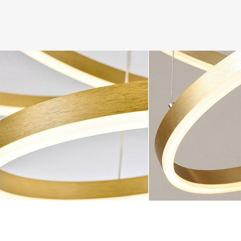 Arisha Modern Pendant Light Tir-Circle Metal