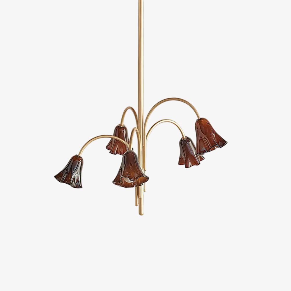Musa Arched Arm Floral Chandelier Romantic Bedroom