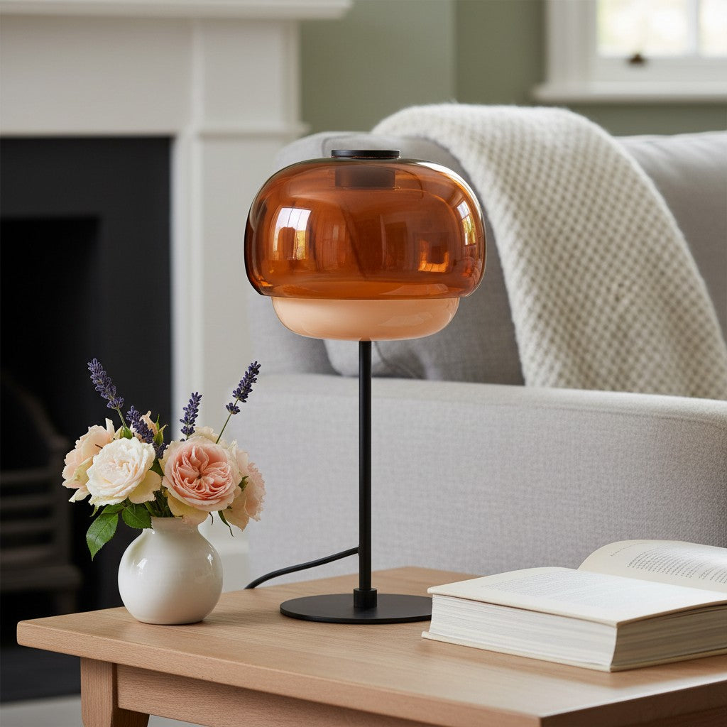 Orbit  Glass Table Lamp For Living Room
