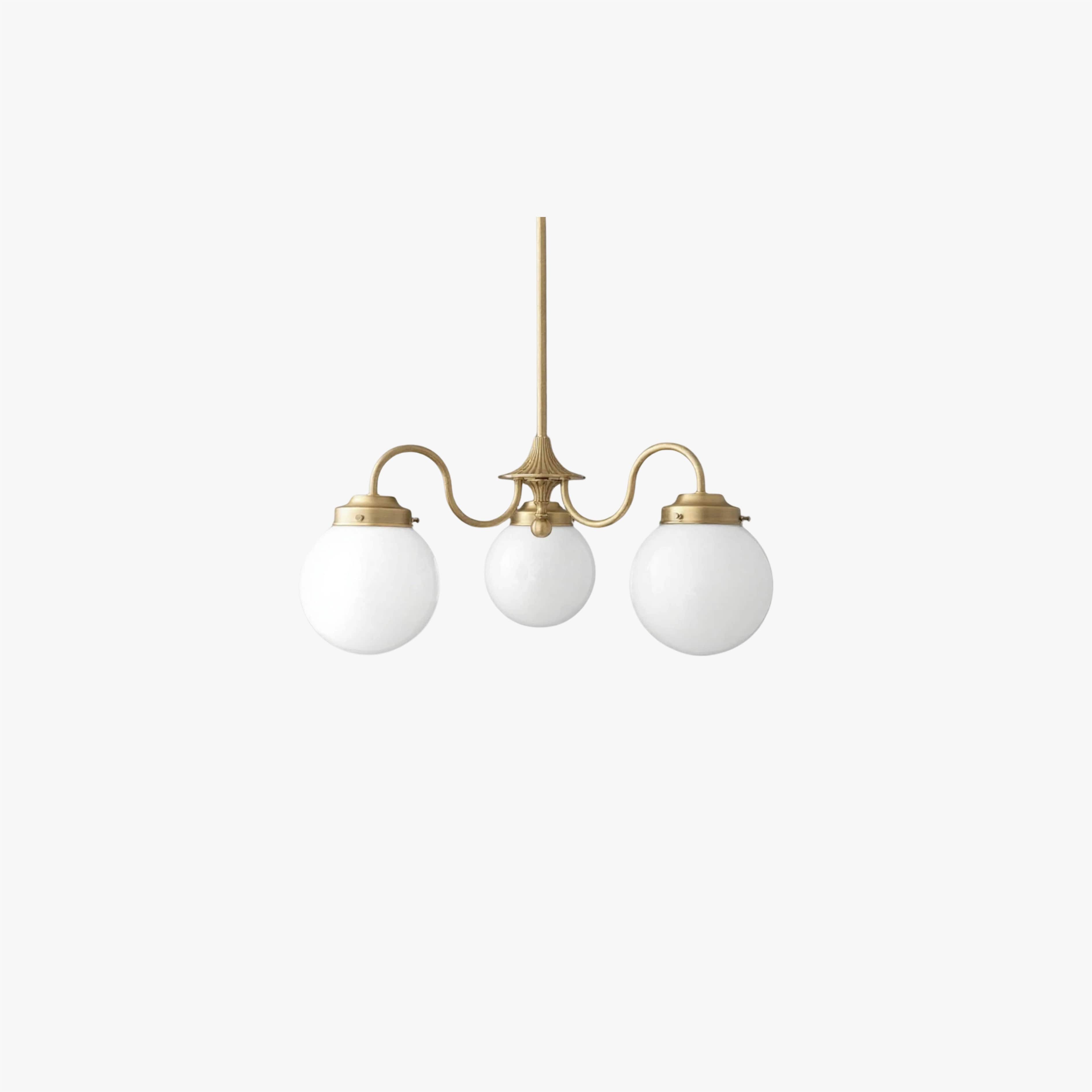 Pearl 3-Light Glass  Chandelier